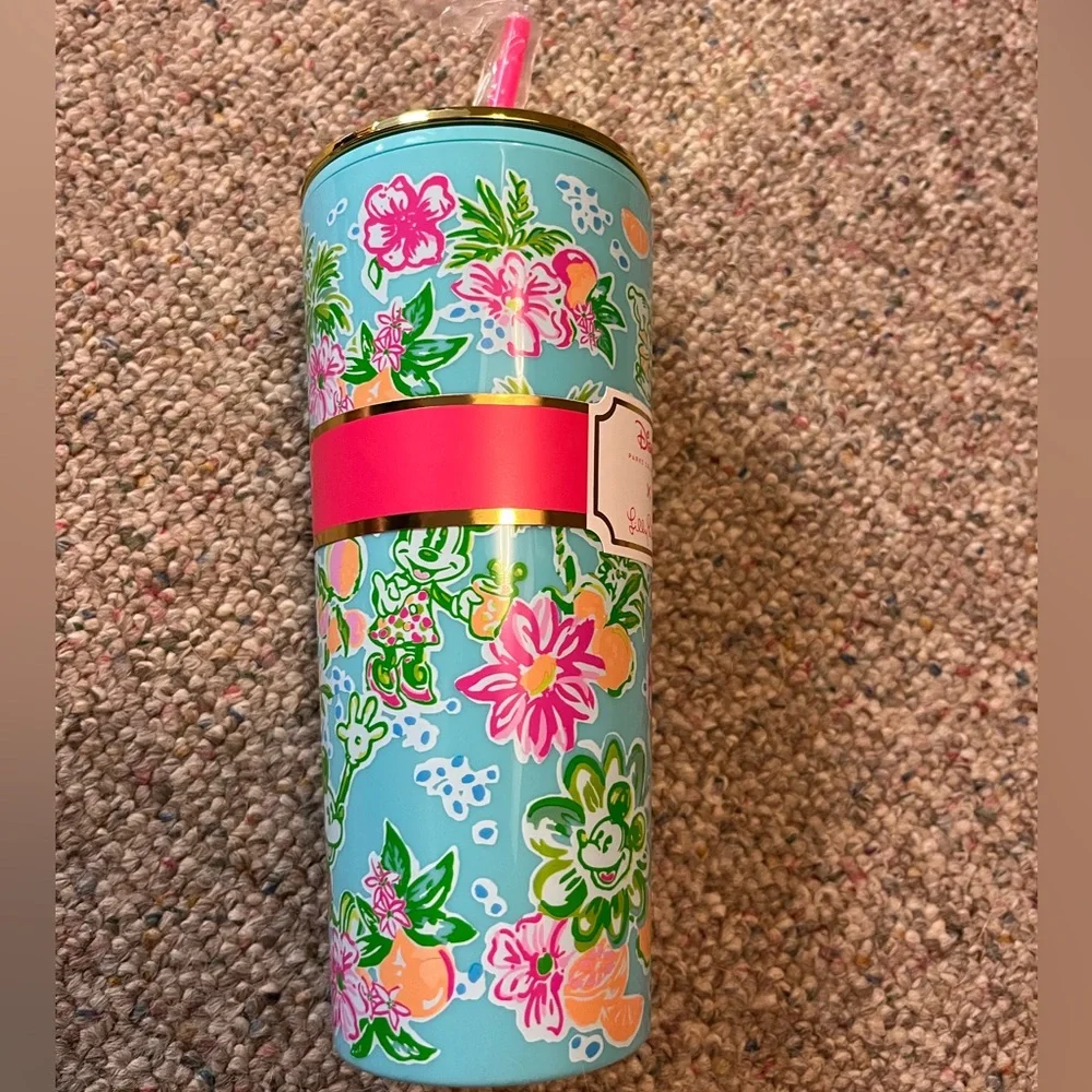 🆕 Lilly Pulitzer Lilly Loves Disney Tumbler Limited Edition